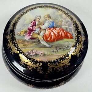 ACF Decor Bleu Sevres Lidded Trinket Box